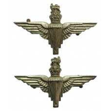 Pair of Parachute Regiment Collar Badges - King's Crown