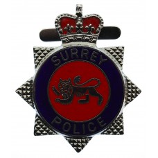 Surrey Police Enamelled Warrant Card Badge