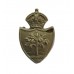Worcestershire Constabulary White Metal Collar Badge - King's Crown