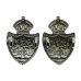 Pair of Worcestershire Constabulary Collar Badges - King's Crown