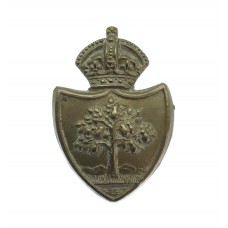 Worcestershire Constabulary White Metal Collar Badge - King's Cro