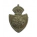 Worcestershire Constabulary White Metal Collar Badge - King's Crown