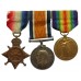 WW1 1914-15 Star Medal Trio with Original Documents and Photo - Pte. J. Wood, 18th Hussars