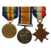 WW1 1914-15 Star Medal Trio with Original Documents and Photo - Pte. J. Wood, 18th Hussars