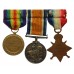 WW1 1914-15 Star Medal Trio with Original Documents and Photo - Pte. J. Wood, 18th Hussars