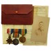 WW1 1914-15 Star Medal Trio with Original Documents and Photo - Pte. J. Wood, 18th Hussars