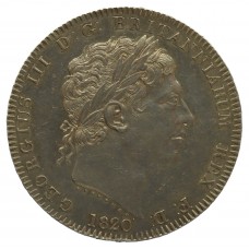 1820 LX George III Silver Crown Coin - High Grade