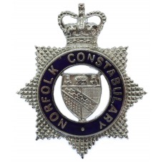 Norfolk Constabulary Senior Officer's Enamelled Cap Badge - Queen's Crown