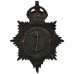 Norfolk Constabulary Black Helmet Plate - King's Crown