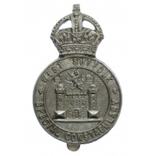 West Suffolk Special Constabulary Cap Badge - King's Crown