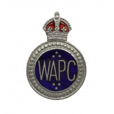 Women's Auxiliary Police Corps (W.A.P.C.) Enamelled Lapel Badge - King's Crown