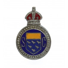 West Sussex Special Constabulary Enamelled Lapel Badge - King's Crown