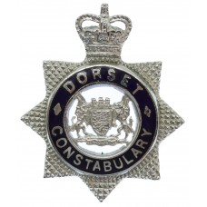 Dorset Constabulary Senior Officer's Enamelled Cap Badge - Queen's Crown