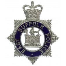 East Suffolk Police Senior Officer's Enamelled Cap Badge - Queen's Crown