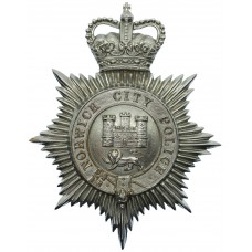 Norwich City Police Helmet Plate - Queen's Crown