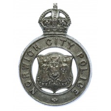 Norwich City Police Cap Badge - King's Crown