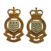 Pair of Royal Army Ordnance Corps (R.A.O.C.) Bi-Metal Collar Badges - Queen's Crown