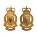 Pair of Royal Army Ordnance Corps (R.A.O.C.) Bi-Metal Collar Badges - Queen's Crown
