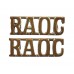 Pair of Royal Army Ordnance Corps (R.A.O.C.) Officer's Shoulder Titles