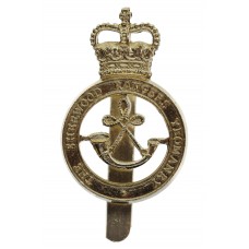 Sherwood Rangers Yeomanry Anodised (Staybrite) Cap Badge - Queen's Crown