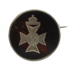 WW1 King's Royal Rifle Corps (K.R.R.C.) 1916 Hallmarked Silver & Tortoiseshell Sweetheart Brooch