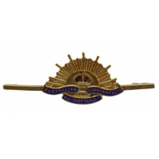 Australian Commonwealth Military Forces Rising Sun Sweetheart Brooch - King's Crown