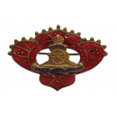 Royal Artillery Enamelled Sweetheart Brooch - King's Crown
