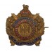 King's Own Scottish Borderers (K.O.S.B.) Brass & Enamel Sweetheart Brooch - King's Crown