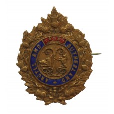 Argyll & Sutherland Highlanders Brass & Enamel Sweetheart Brooch