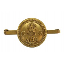 Royal Naval Reserve (R.N.R.) Button Sweetheart Brooch - King's Cr