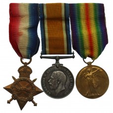 WW1 1914-15 Star Medal Trio - Cpl. R.R. Martin, Royal Field Artillery