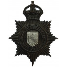 Cambridgeshire Constabulary Black Helmet Plate - King's Crown