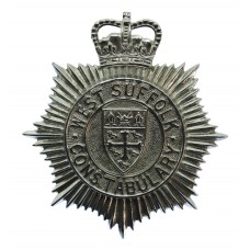 West Suffolk Constabulary Small Star Helmet Plate - Queen's Crown