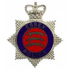 Essex Police Hallmarked Silver Senior Officer's Cap Badge - Queen