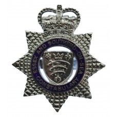 Essex and Southend-on-Sea Constabulary Senior Officer's Enamelled Cap Badge - Queen's Crown