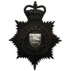 Essex Constabulary Night Helmet Plate - Queen's Crown