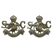 Pair of Buckinghamshire Special Constabulary Collar Badges - King