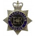 Metropolitan Police Senior Officer's Silvered & Enamel Cap Badge - Queen's Crown