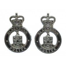 Pair of Blackburn Borough Police Collar Badges - Queen's Crown