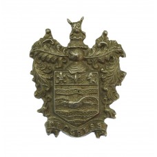 Blackpool Police White Metal Coat of Arms Collar Badge