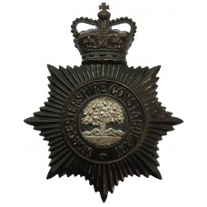 Worcestershire Constabulary Night Helmet Plate - Queen's Crown