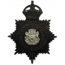 Cardiff City Police Night Helmet Plate - King's Crown