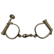 Hiatt Best Warranted Wrought "Darby" Style Police Handcuffs with Key 