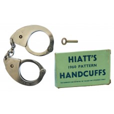 Hiatts 1960 Pattern Police Handcuffs with Key in Original Box 