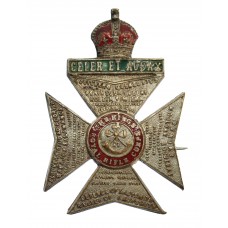 King's Royal Rifle Corps (K.R.R.C.) Enamelled Sweetheart Brooch - King's Crown