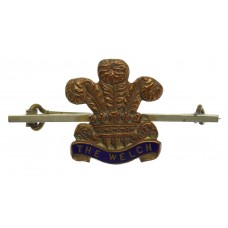 Welch Regiment Brass & Enamel Sweetheart Brooch/Tie Pin