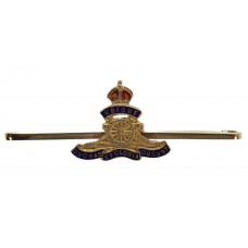 Royal Artillery 9ct Gold & Enamel Sweetheart Brooch/Tie Pin -