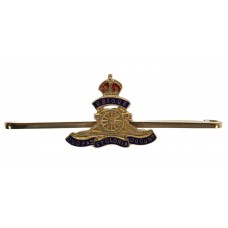 Royal Artillery 9ct Gold & Enamel Sweetheart Brooch/Tie Pin - King's Crown