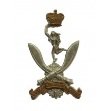 The Queen's Gurkha Signals Bi-Metal Cap Badge - Queen's Crown