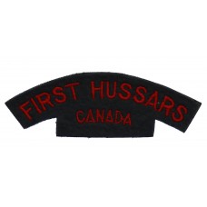 Canadian First Hussars of Canada (FIRST HUSSARS/CANADA) Cloth Shoulder Title